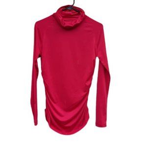 Alpine Design Ruched Turtleneck Top Cranberry Red Size S
